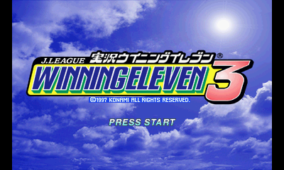 J. League Jikkyou Winning Eleven 3 Title Screen